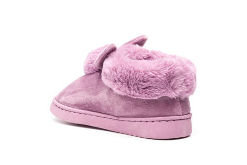 TTP Suede Slippers with Fluffy Faux furs and Bunny Decor NB2021