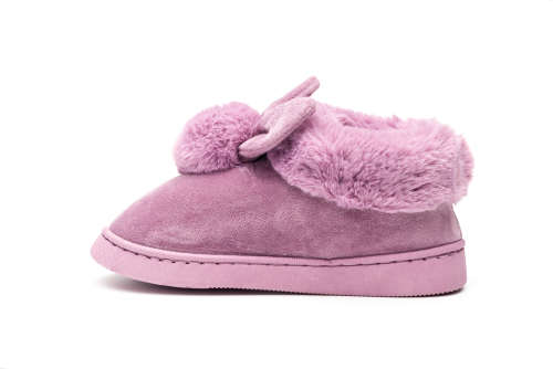 TTP Suede Slippers with Fluffy Faux furs and Bunny Decor NB2021
