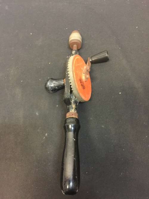 Vintage hand drill and HEAVY DUTY Reversible Combination and 8mm Wood Work Carving Chisels Tool