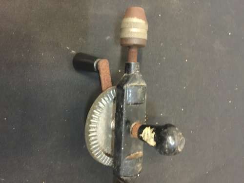 Vintage hand drill and HEAVY DUTY Reversible Combination and 8mm Wood Work Carving Chisels Tool