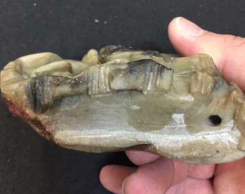 Chinese Antique - Old Chinese Jade Carving - Monkey - Eagle