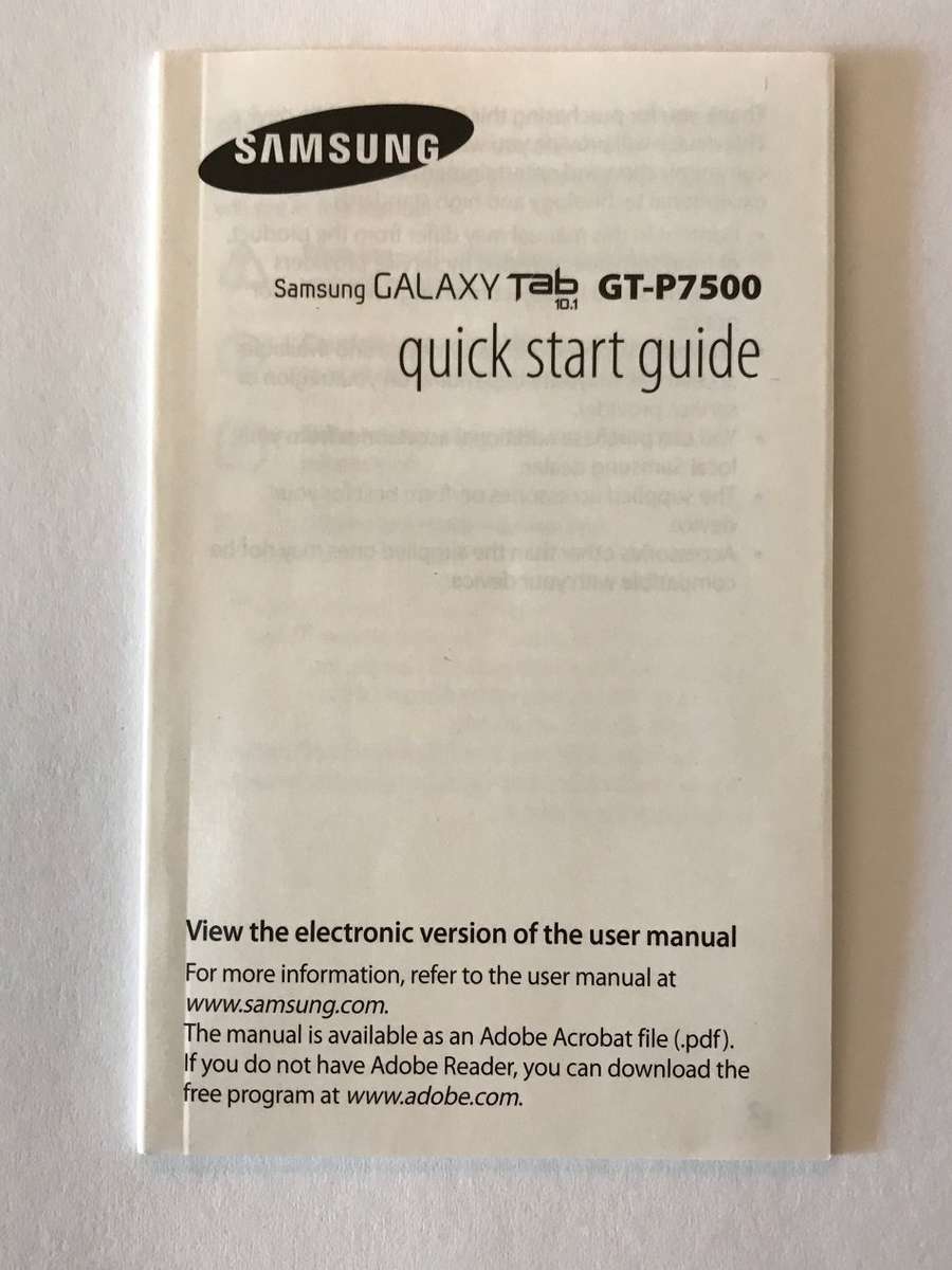 Samsung Galaxy Tab 10.1 GT-P7500 wifi and 3G