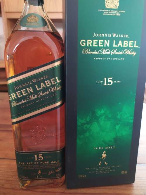Rare 1L Johnnie Walker GREEN - Old presentation / bottling Whisky