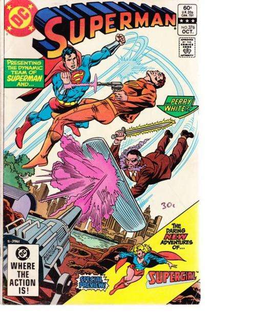 rare SUPERMAN  # 376 # with a special preview of SUPERGIRL
