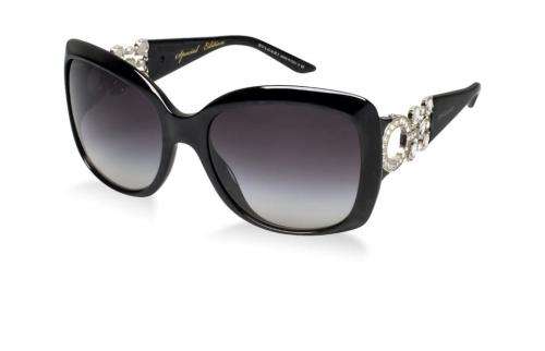 SPECIAL EDITION Black BVLGARI Sunglasses with Swarovski Crystals - Flawless!