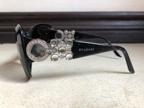 SPECIAL EDITION Black BVLGARI Sunglasses with Swarovski Crystals - Flawless!