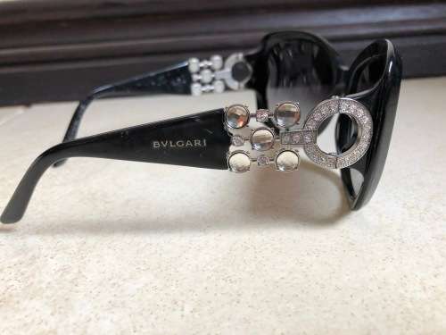 SPECIAL EDITION Black BVLGARI Sunglasses with Swarovski Crystals - Flawless!