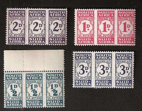 South Africa postage due - bantams mint set