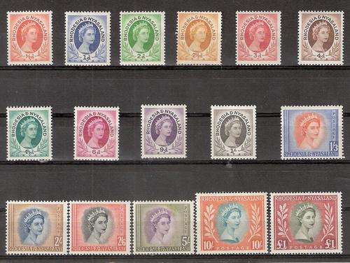 Rhodesia & Nyasaland 1954 set mounted mint