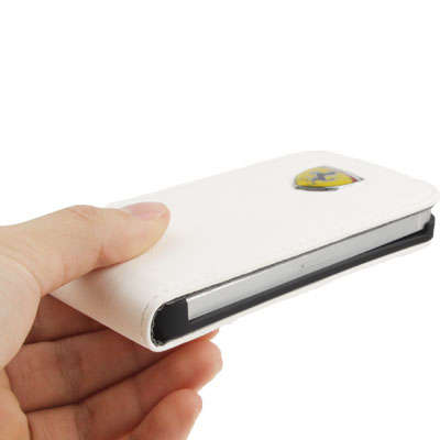 Iphone 5 Ferrari Vertical Flip Leather Case White