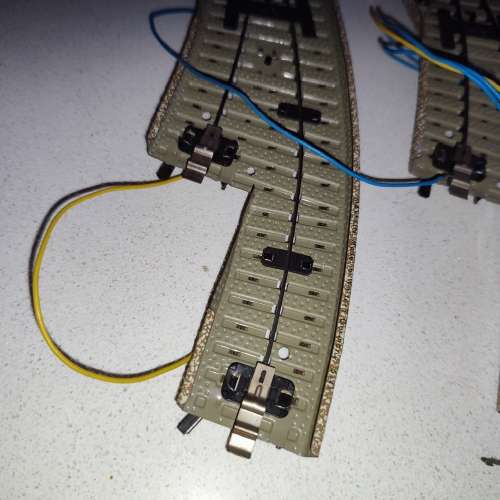 2 x Märklin M-Track 5141 Curved Turnouts