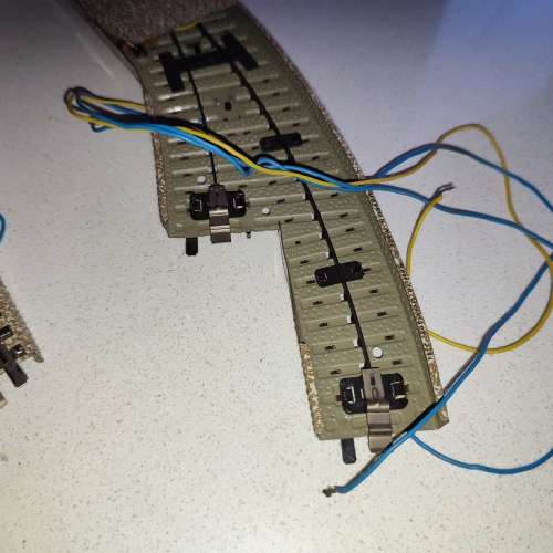2 x Märklin M-Track 5141 Curved Turnouts