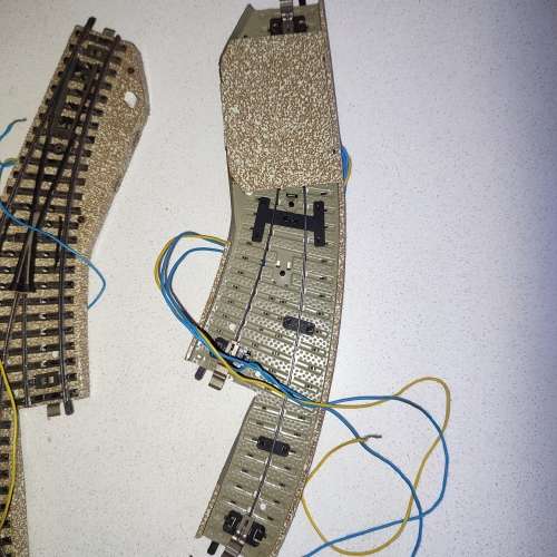 2 x Märklin M-Track 5141 Curved Turnouts