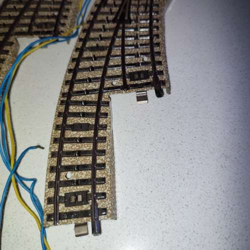 2 x Märklin M-Track 5141 Curved Turnouts