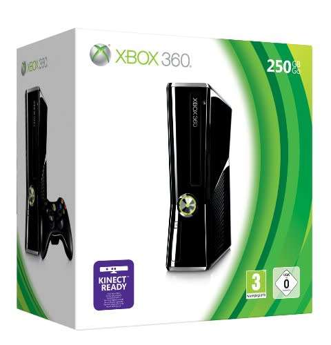250GB XBOX 360 Slim Console + Controller + Kinect + 4 Games