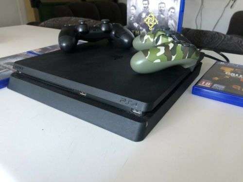 PS4 Slim Console + 2 Controllers + 38 Games