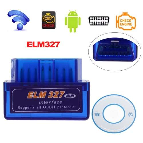 WIRELESS BLUETOOTH OBD2 ELM327 DIAGNOSTIC SCANNER CODE READER TOOLS (BLUE)