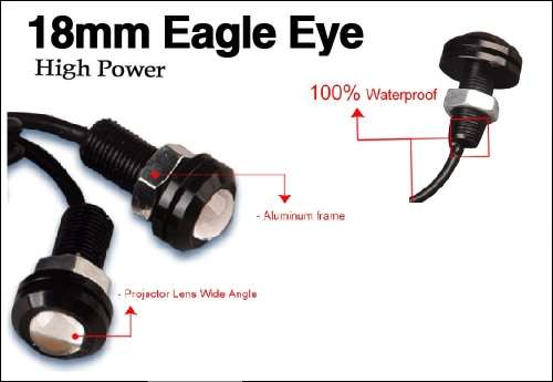 WHITE AND BLUE LED EAGLE EYE DAYTIME RUNNING LIGHTS