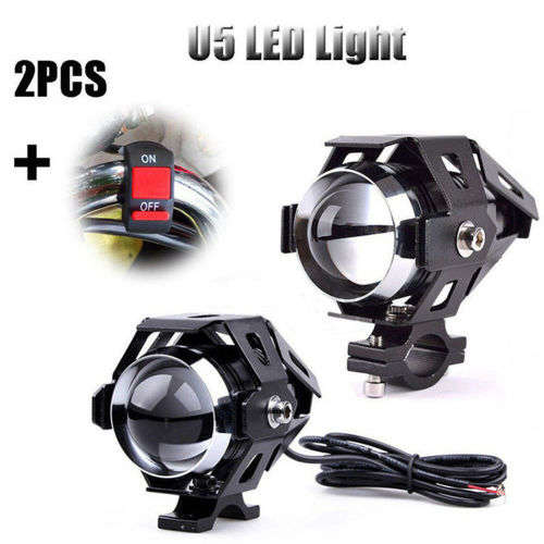 2 X 125W MOTORCYCLE LED U5 SPOT LIGHTS