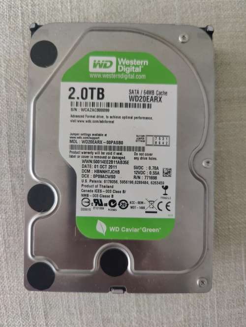 Western Digital 2TB 3.5 HDD 7200rpm