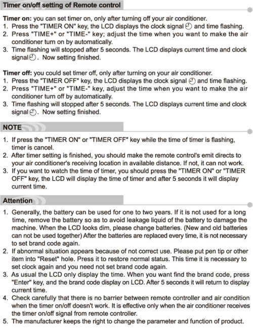 Universal A/C remote KT-518