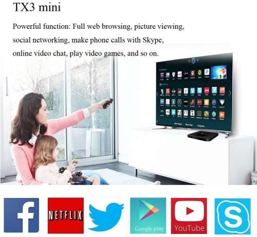 Android Smart TV Box TX3 Mini Android TV Box with S905W Quad Core 64 Bit 3D 4K