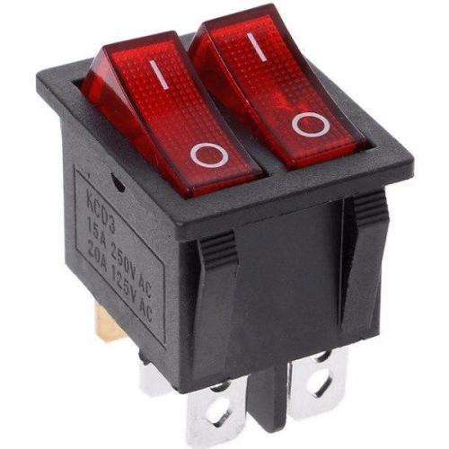 KCD6 6 Pin Double Switch