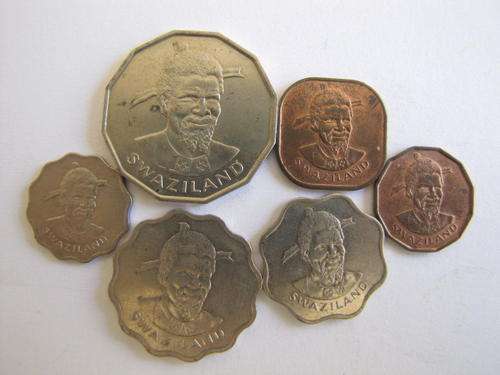 Lot of 6 Swaziland coins as per photo