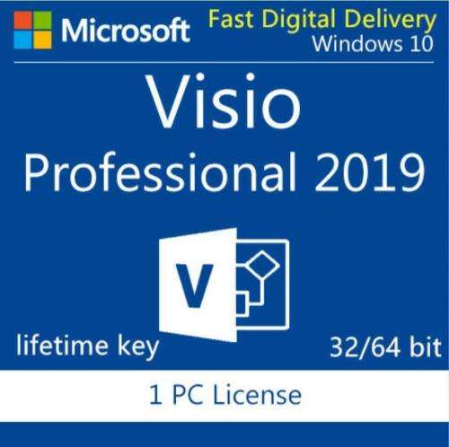 Visio 2019 Pro Plus 32/64bit - Windows - JUNE SPECIAL!!