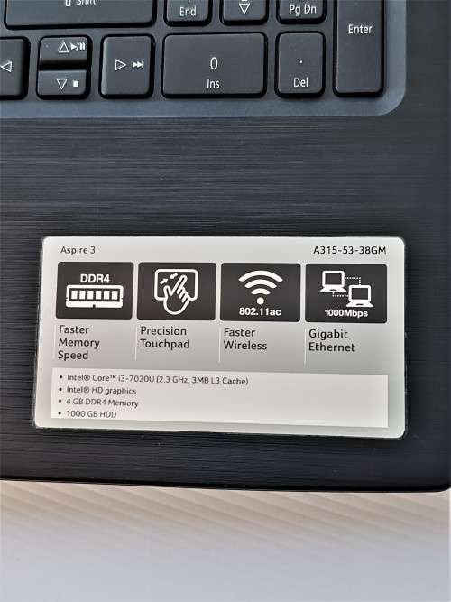 Acer Aspire i3 7th Gen, 4GB DDR4 RAM, 1TB HDD - Budget Beast!