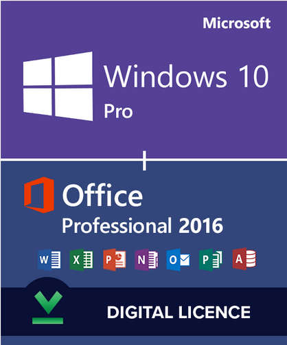 Microsoft Office 2016 Professional + Windows 10 Professional