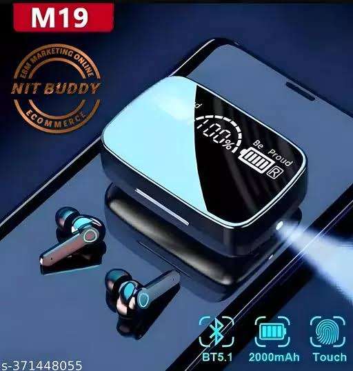 M19 Wireless Bluetooth In-Ear Earphones With LED Charging Box/Carry Case