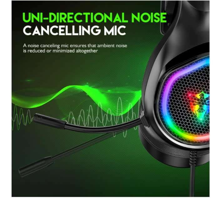 RGB Backlight Gaming Headset with noise cancelling mic