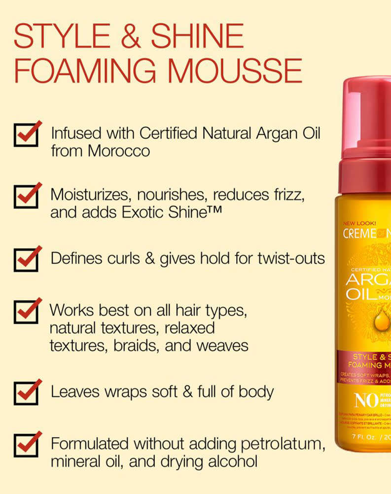 Creme of Nature with Argan Oil Style & Shine Foaming Mousse