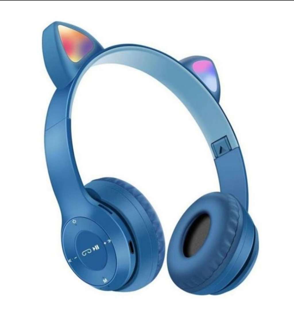 RGB Cat Ear Bluetooth Headset with Micro SD Card Slot