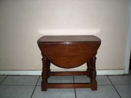 Very rare Miniature Burmese Teak table with drop sides