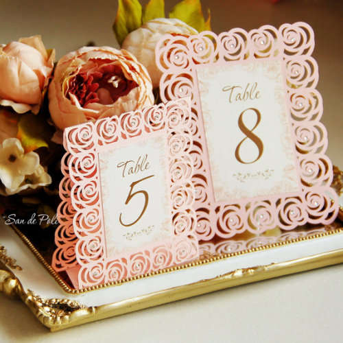 Rose paper table number
