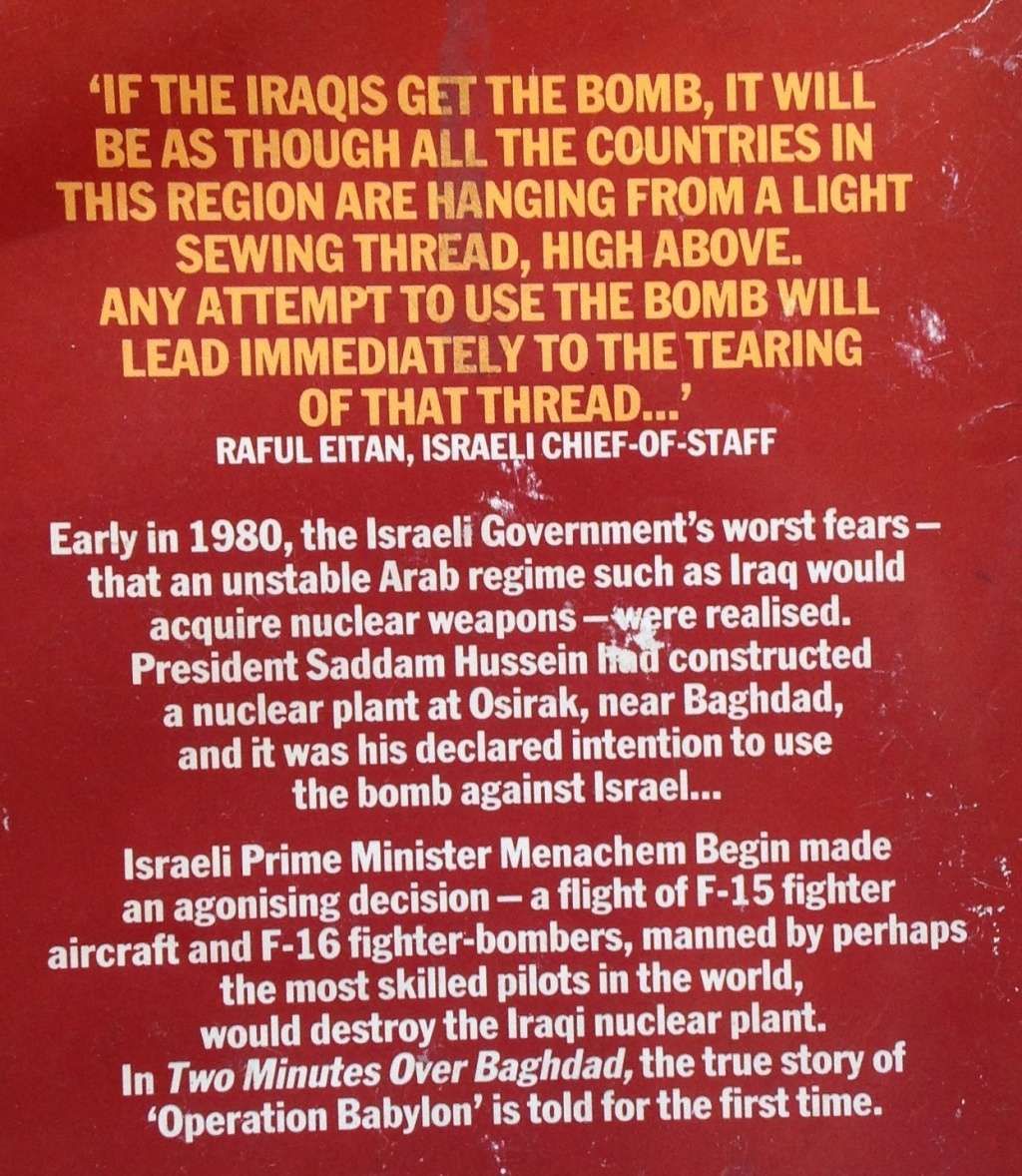 Two Minutes over Baghdad - The Iraqi Nuclear Plant destruction - Perlmutter,  Handel, Bar-Joseph