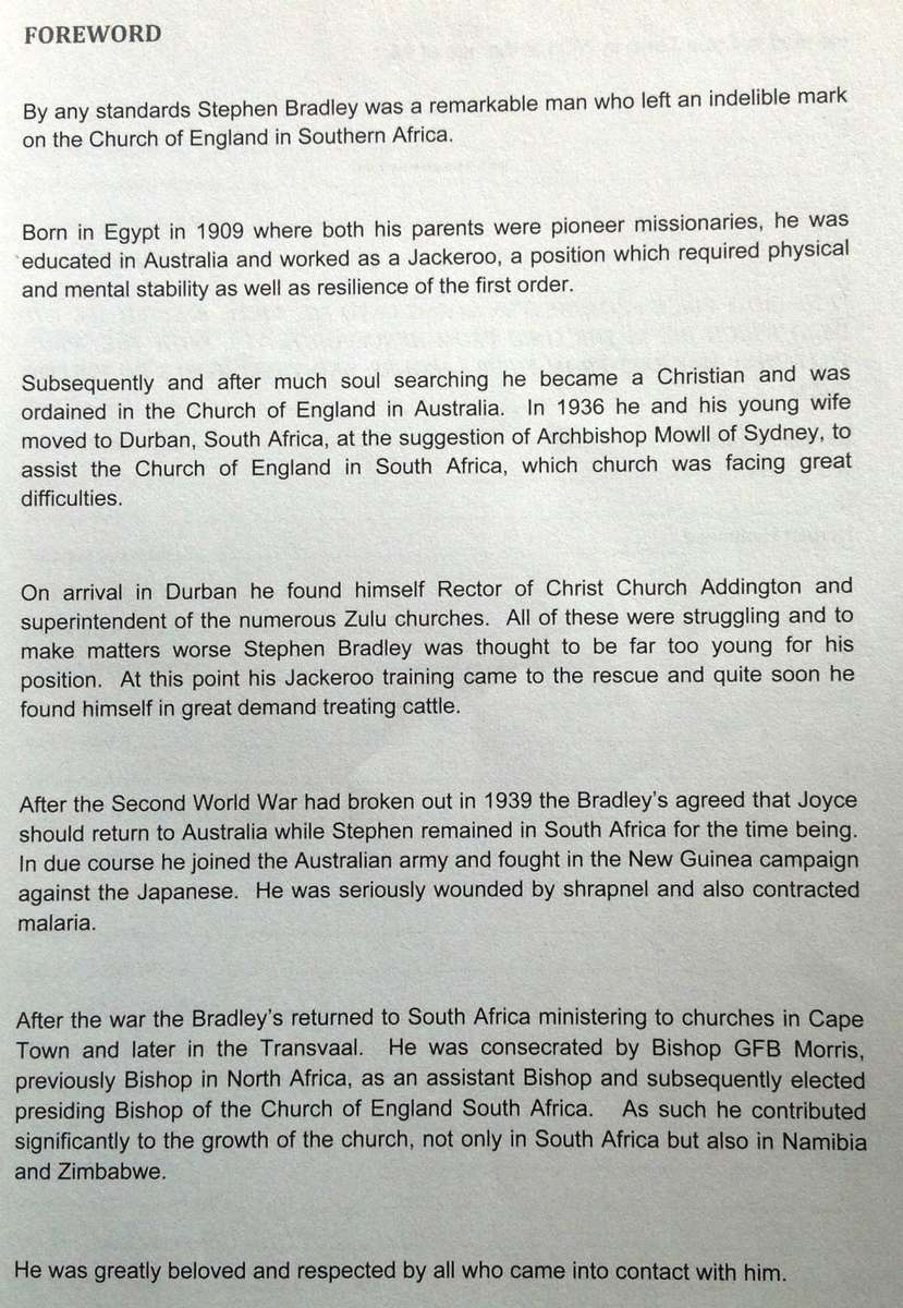 The Great Adventure - Stephen Bradley - Bishop - Church of England in South Africa - His Story