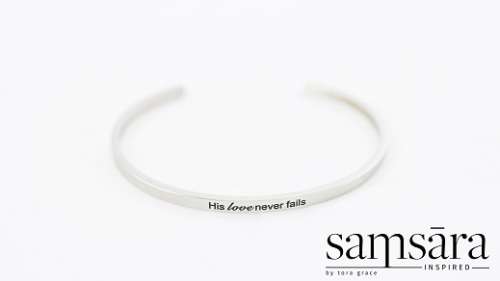 Inspirational bracelet - His love never fails