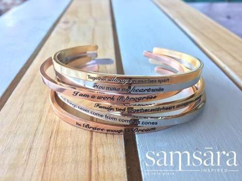 Inspirational gift bracelet - 100% stainless steel