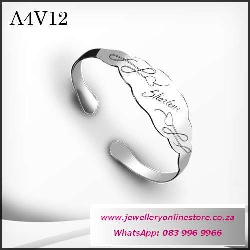 Valentine gifts - Personalized open end bangle plus FREE engraving