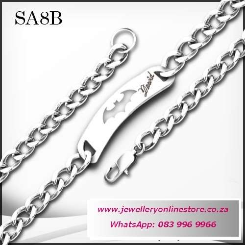 Valentine gifts - Personalized men chain bracelet plus FREE engraving