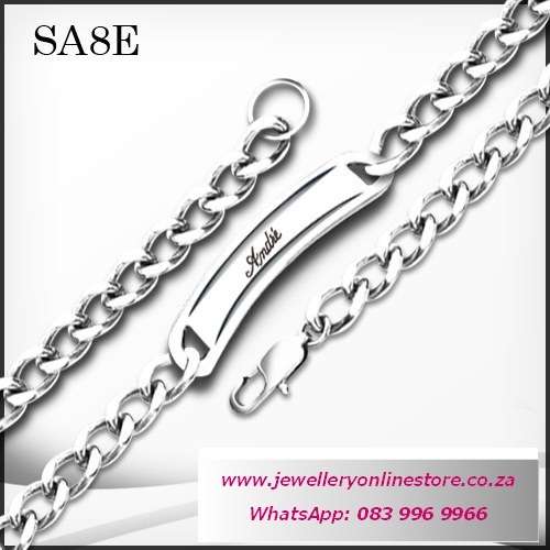 Valentine gifts - Personalized men chain bracelet plus FREE engraving