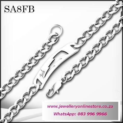 Valentine gifts - Personalized men chain bracelet plus FREE engraving