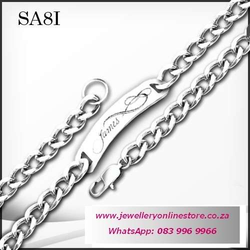 Valentine gifts - Personalized men chain bracelet plus FREE engraving