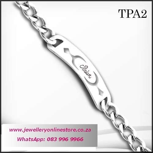 Valentine gifts - Personalized men chain bracelet plus FREE engraving