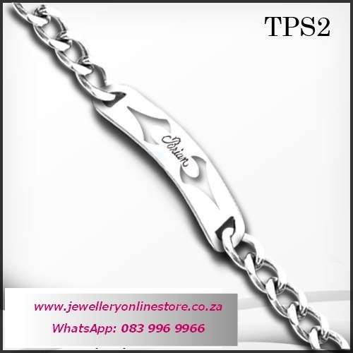 Valentine gifts - Personalized men chain bracelet plus FREE engraving