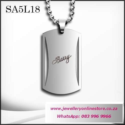 Valentine gifts - Personalized men chain pendant plus FREE engraving