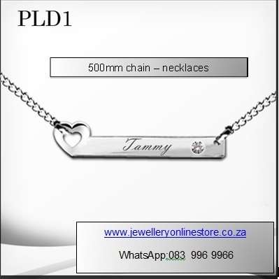 Delicate Stainless Steel bracelet with a heart ended plate, studded with a single Diamante stone on